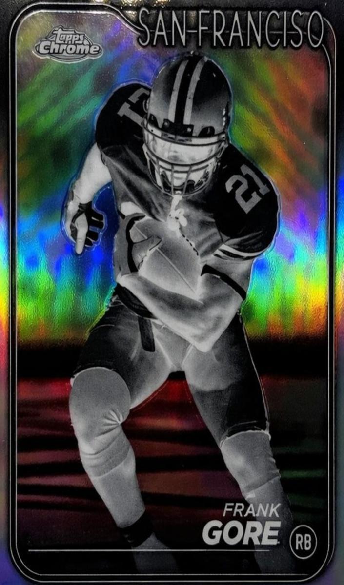 2024 Topps Chrome Football Negative Refractor Frank Gore #179