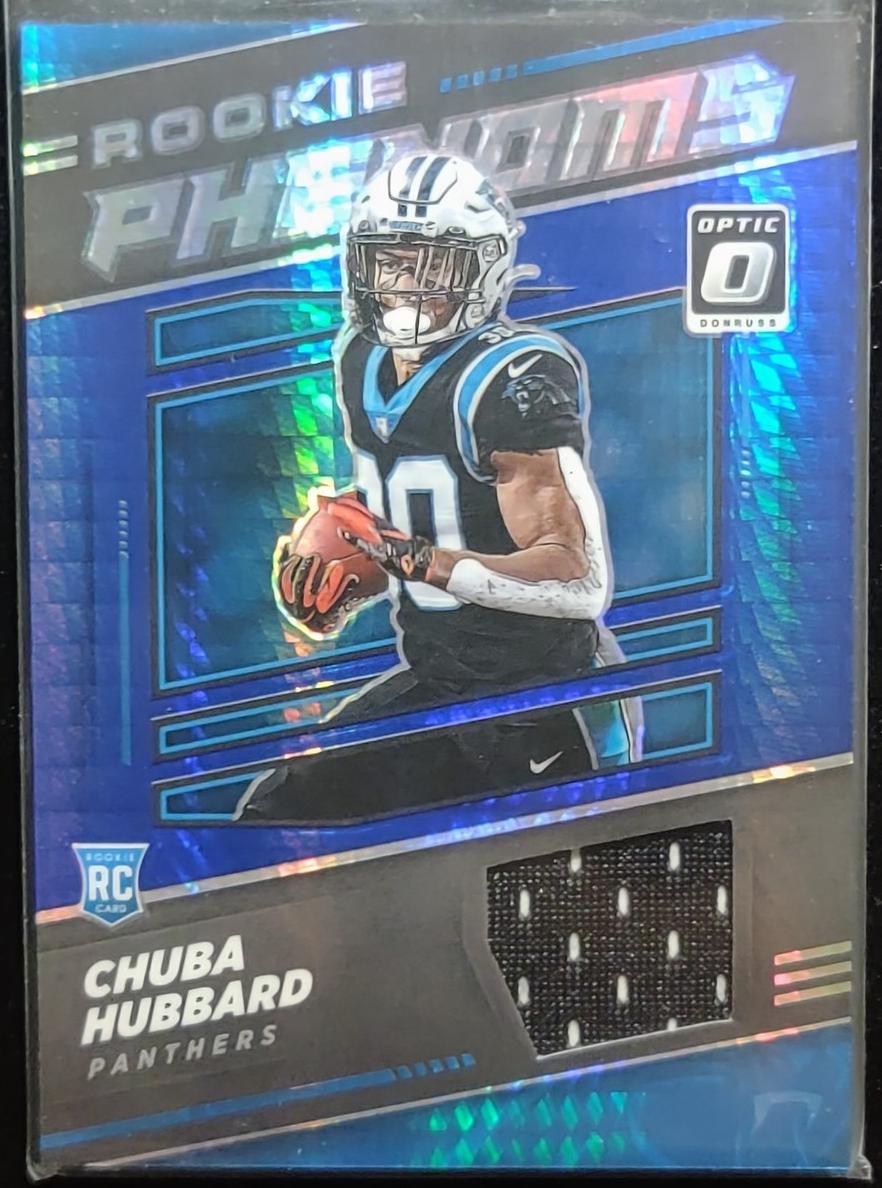 2021 Donruss Optic Football Blue Hyper Chuba Hubbard #RP-25