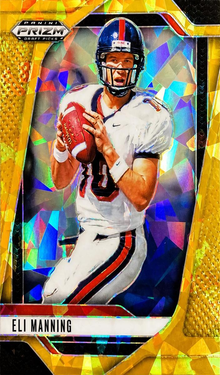 2025 Panini Prizm Draft Picks Football Gold Ice Eli Manning #189