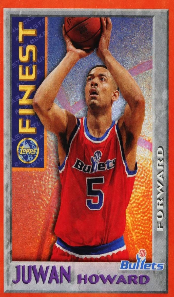 1995 Topps Finest Basketball Bordered Refractor Juwan Howard #M20 PSA 9