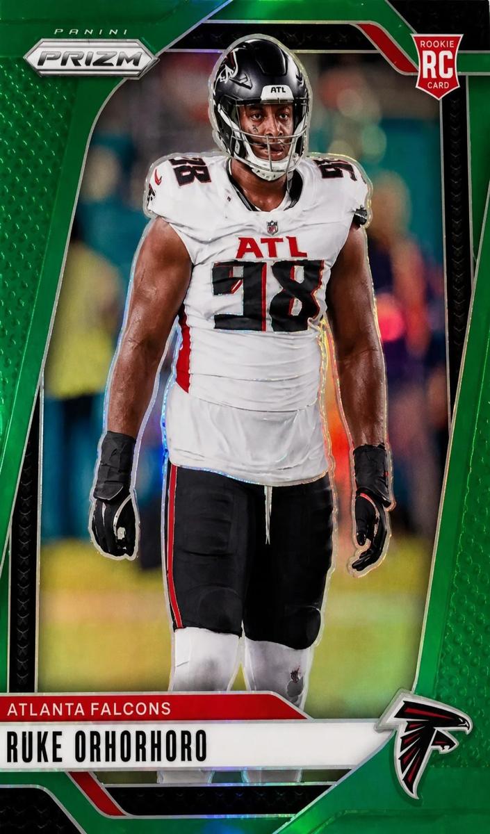 2024 Panini Prizm Football Green Ruke Orhorhoro #386