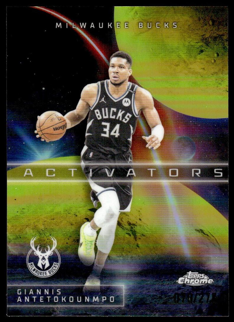 2025 Topps Chrome Basketball Yellow Refractor Giannis Antetokounmpo #AC-4 PSA 10