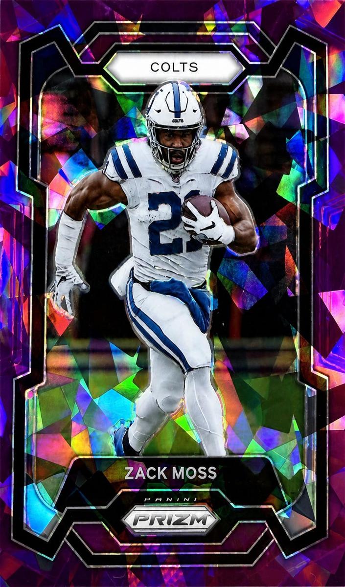 2023 Panini Prizm Football Purple Ice Zack Moss #132