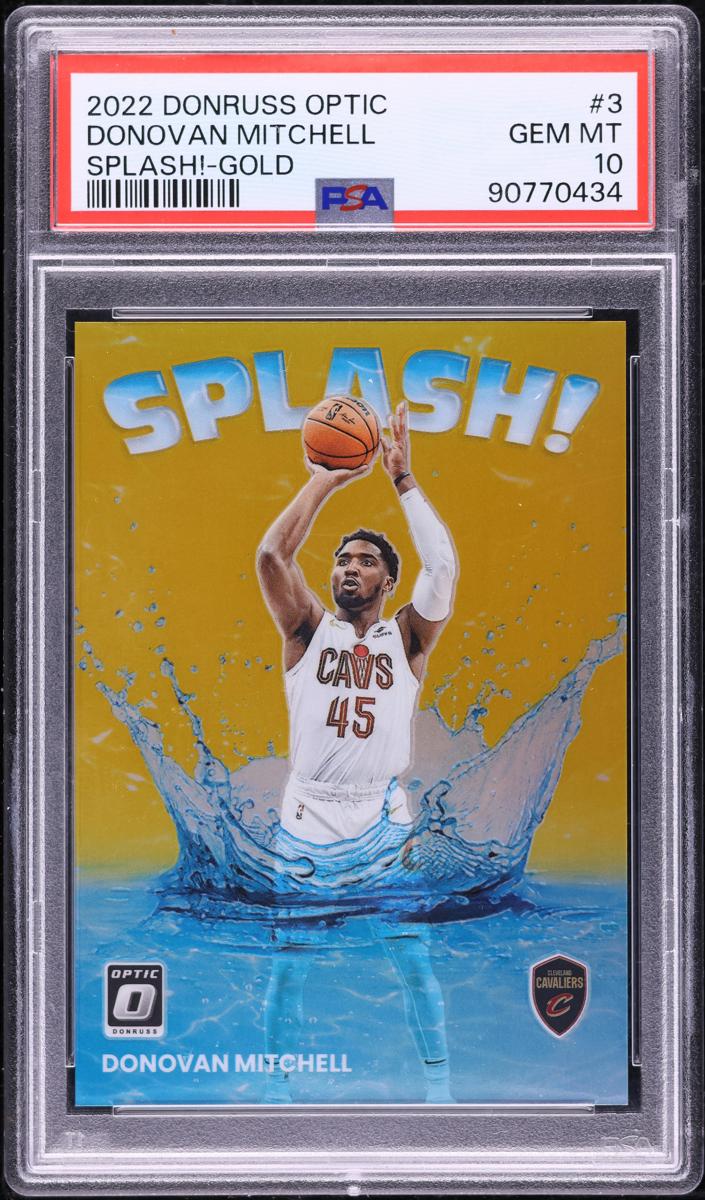 2022 Donruss Optic Basketball Gold Donovan Mitchell #3 PSA 10