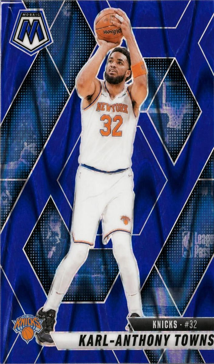 2024 Panini Mosaic Basketball Blue Seismic Karl-Anthony Towns #97