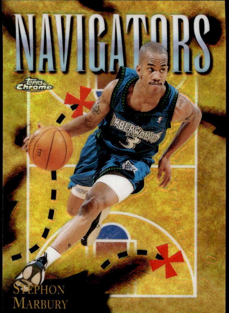 1998 Topps Stadium Club Basketball Refractor Stephon Marbury #10