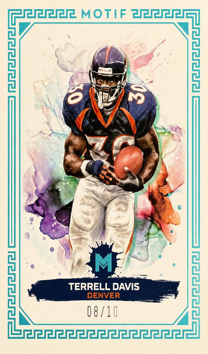 2023 Topps Motif Football Ultramarine Blue Terrell Davis #31