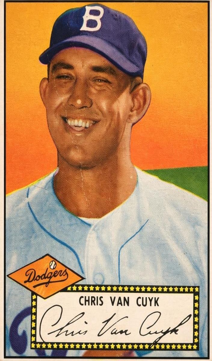 1952 Topps Baseball Black Back Chris Van Cuyk #53