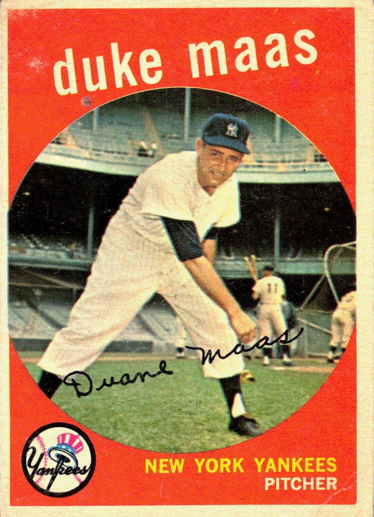 1959 Topps Baseball Duke Maas #167 PSA 7