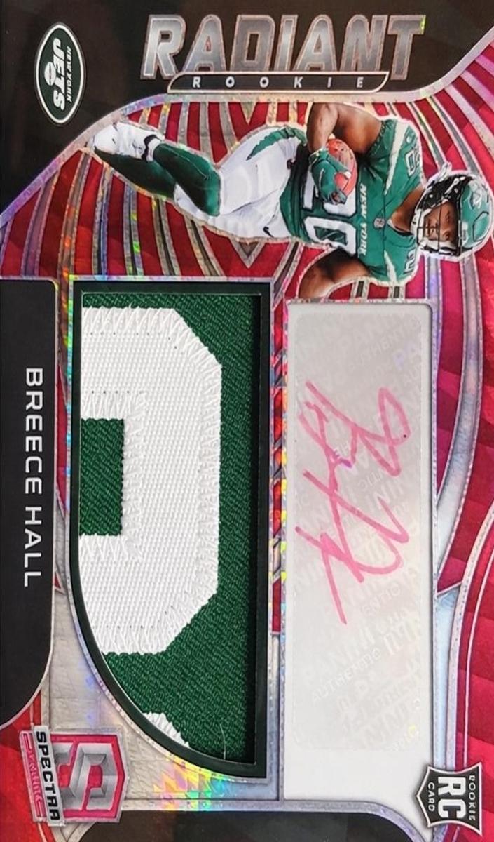 2022 Panini Spectra Football Neon Pink Breece Hall #RAD-BHA