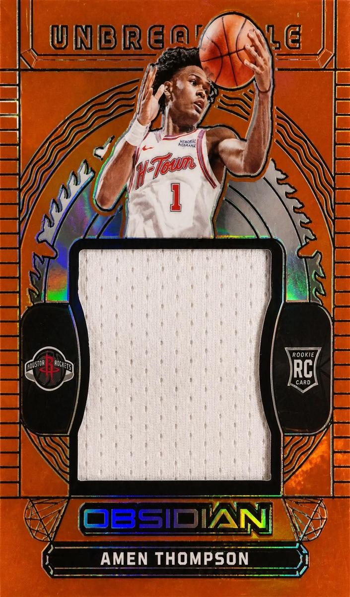 2023 Panini Obsidian Basketball Orange Flood Amen Thompson #UM-AME