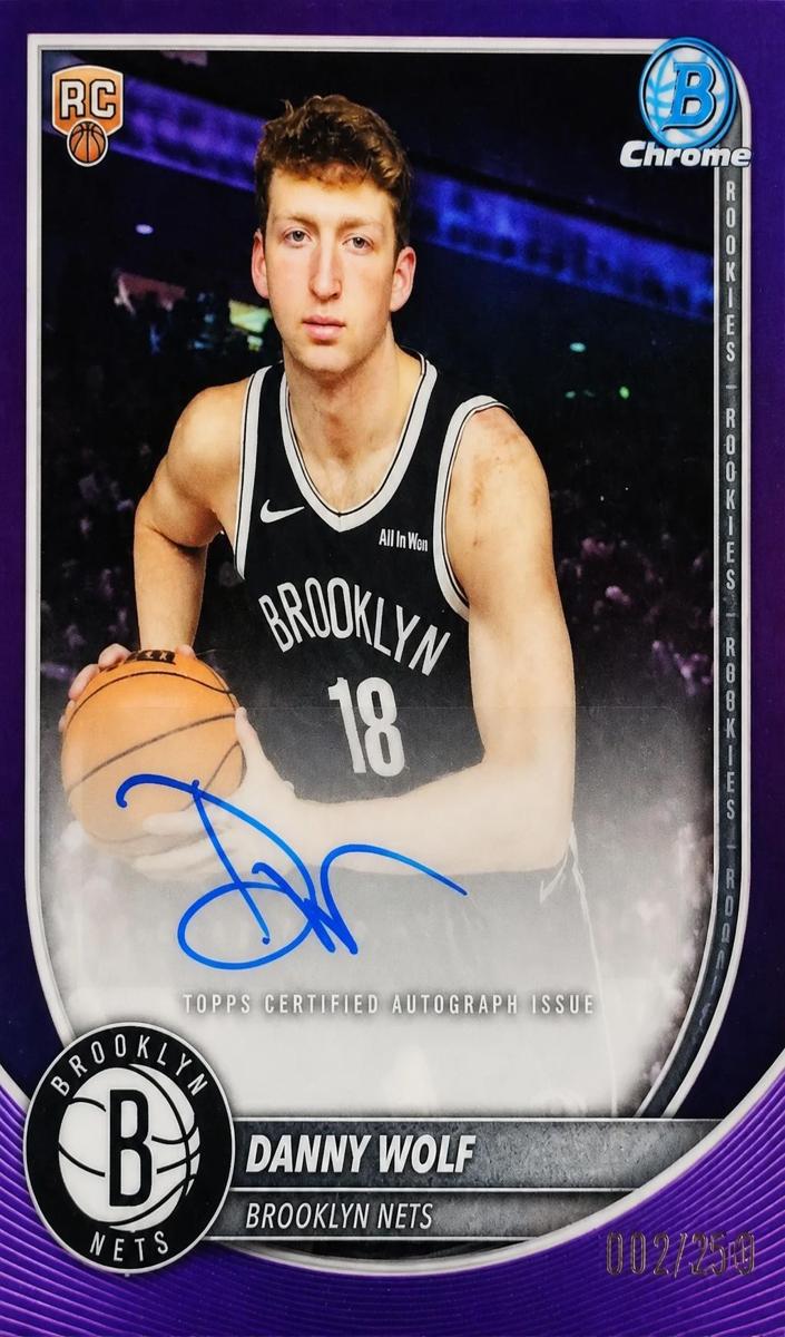 2025 Bowman Basketball Purple Refractor Danny Wolf #BCA-DW