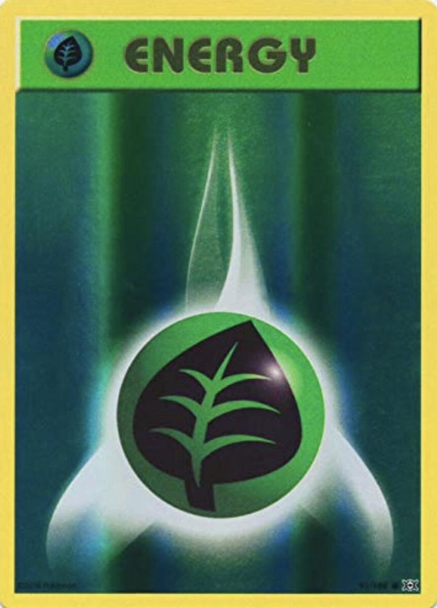 2016 Pokemon XY Evolutions Reverse Foil Grass Energy #91 PSA 8
