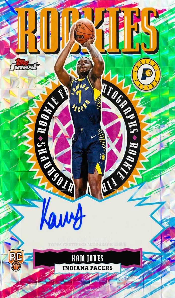 2025 Topps Finest Basketball Green Geometric Refractor Kam Jones #RFA-KO