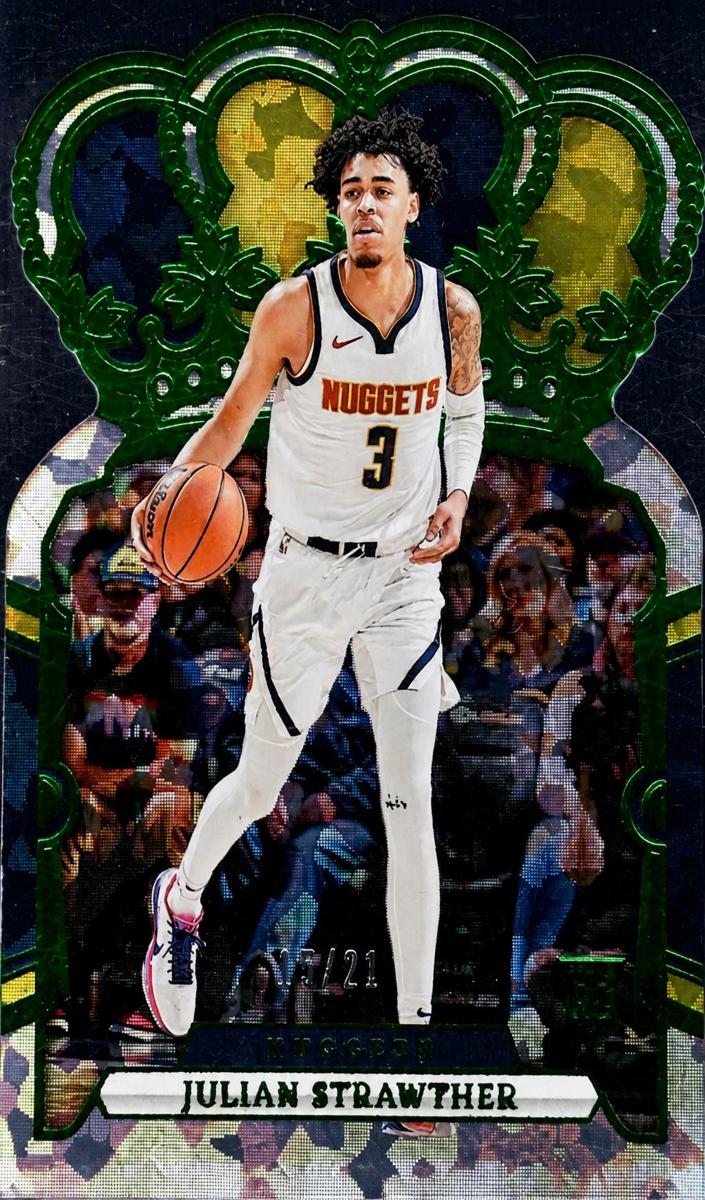 2023 Panini Crown Royale Basketball Crystal FOTL Green Julian Strawther #50