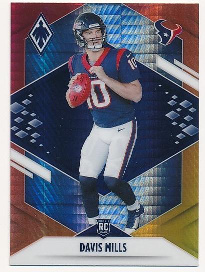 2021 Panini Phoenix Football Fire Burst Davis Mills #123 PSA 9