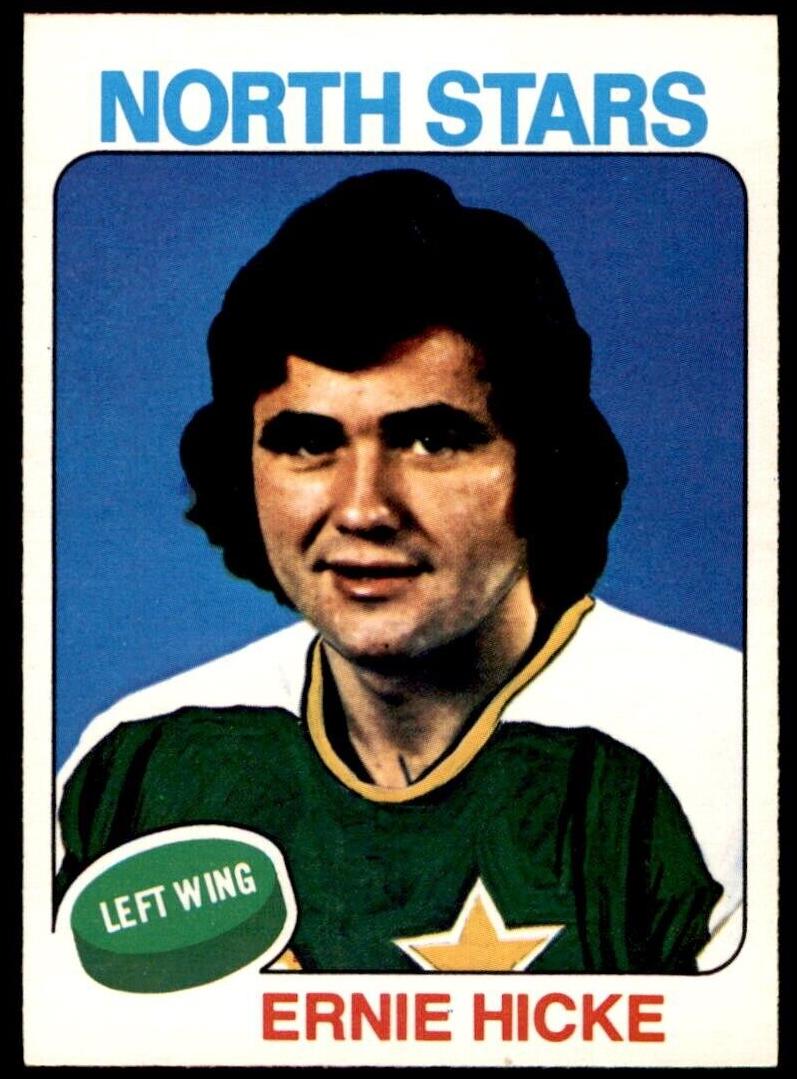 1975 O-Pee-Chee Hockey Ernie Hicke #71 PSA 7