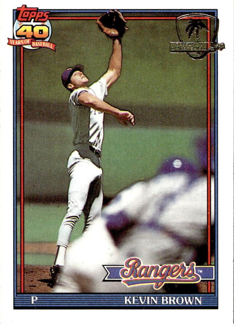 1991 Topps Baseball Kevin Brown #584
