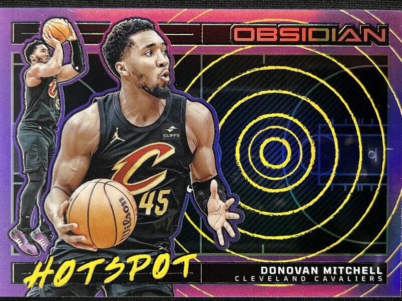 2023 Panini Obsidian Basketball Electric Etch Purple Flood Donovan Mitchell #4