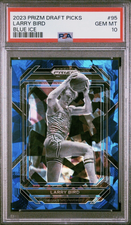 2023 Panini Prizm Draft Picks Basketball Blue Ice Larry Bird #95