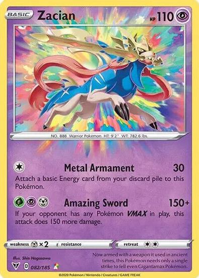 2020 Pokemon Vivid Voltage Zacian #82 PSA 9