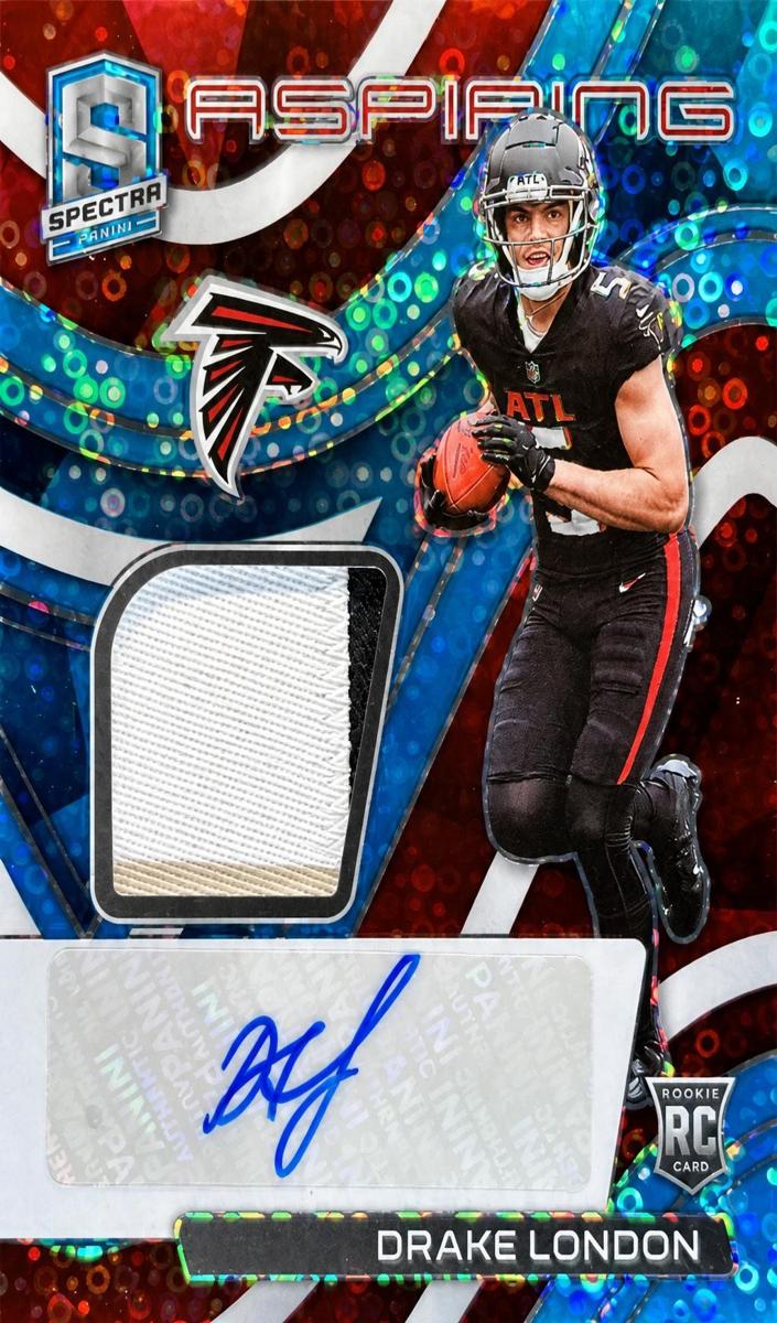 2022 Panini Spectra Football Neon Blue Drake London #APA-DLO