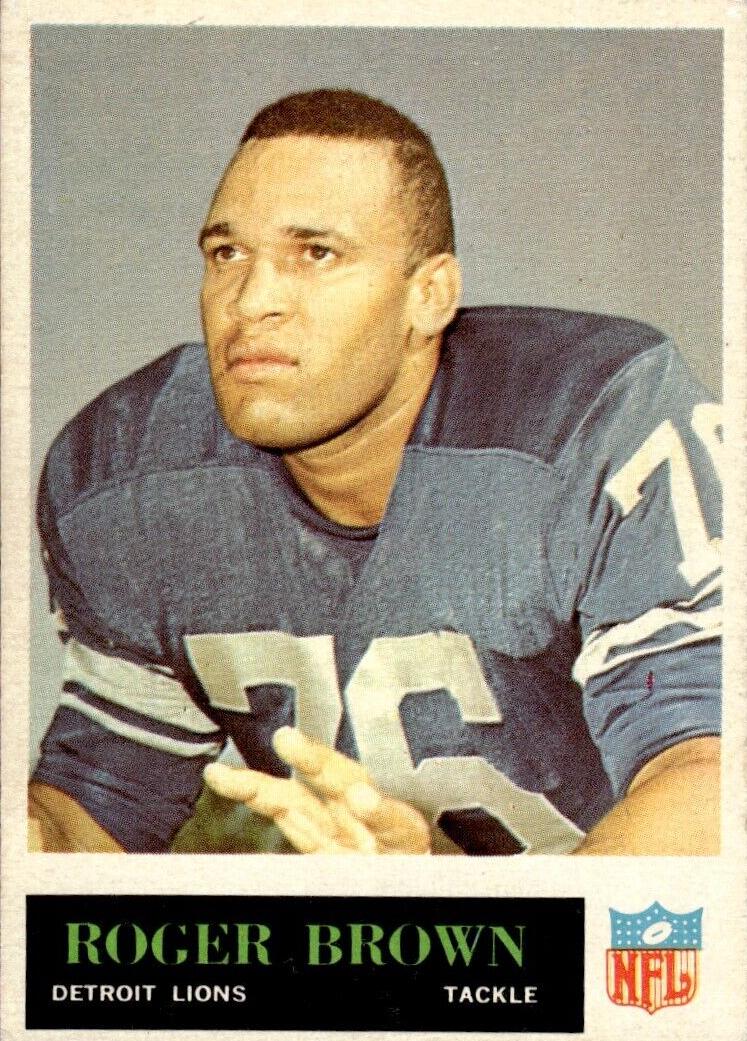 1965 Philadelphia Football Roger Brown #59 PSA 8