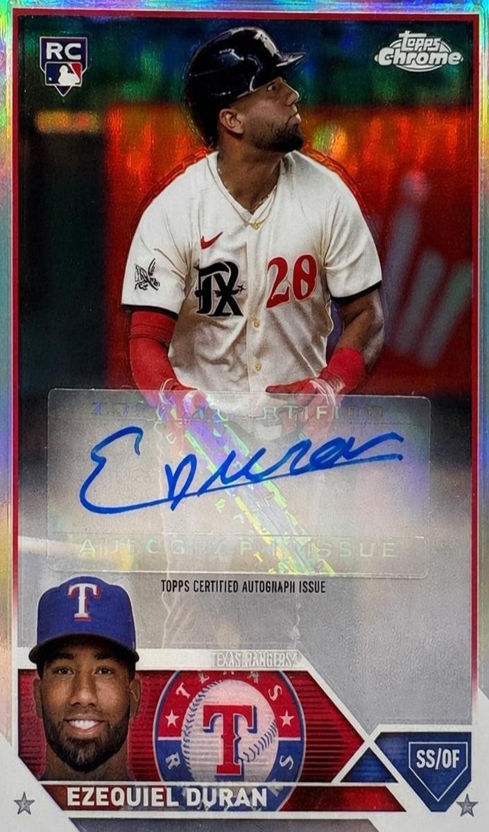 2023 Topps Chrome Update Baseball Refractor Ezequiel Duran #AC-ED PSA 10