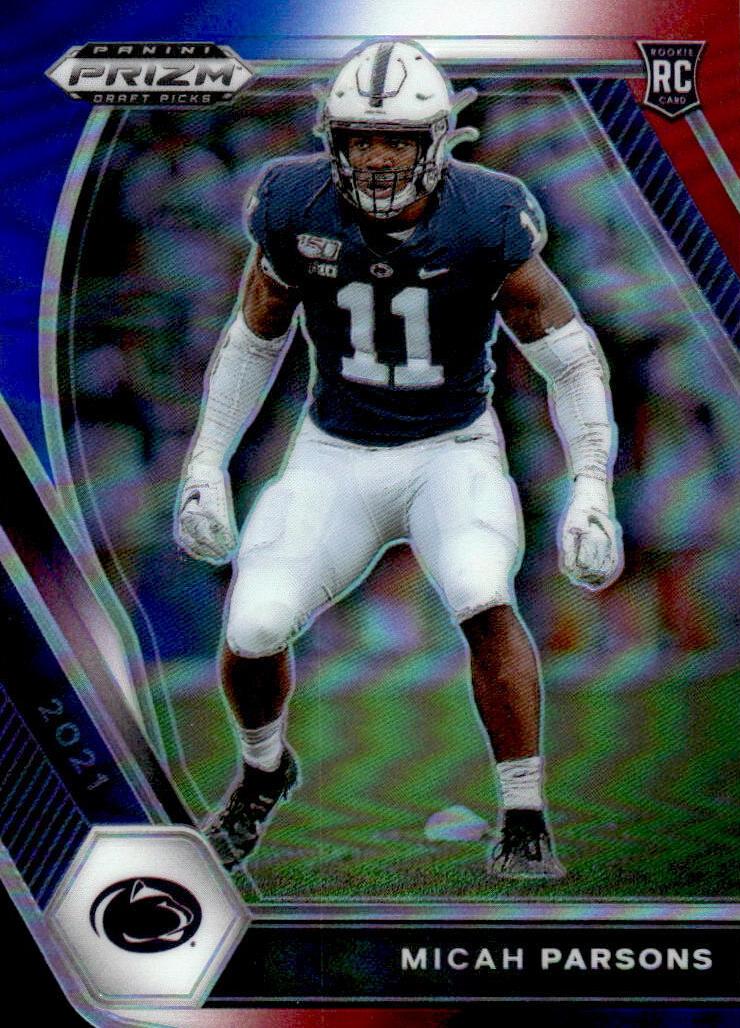 2021 Panini Prizm Draft Picks Football Micah Parsons #136 PSA 9