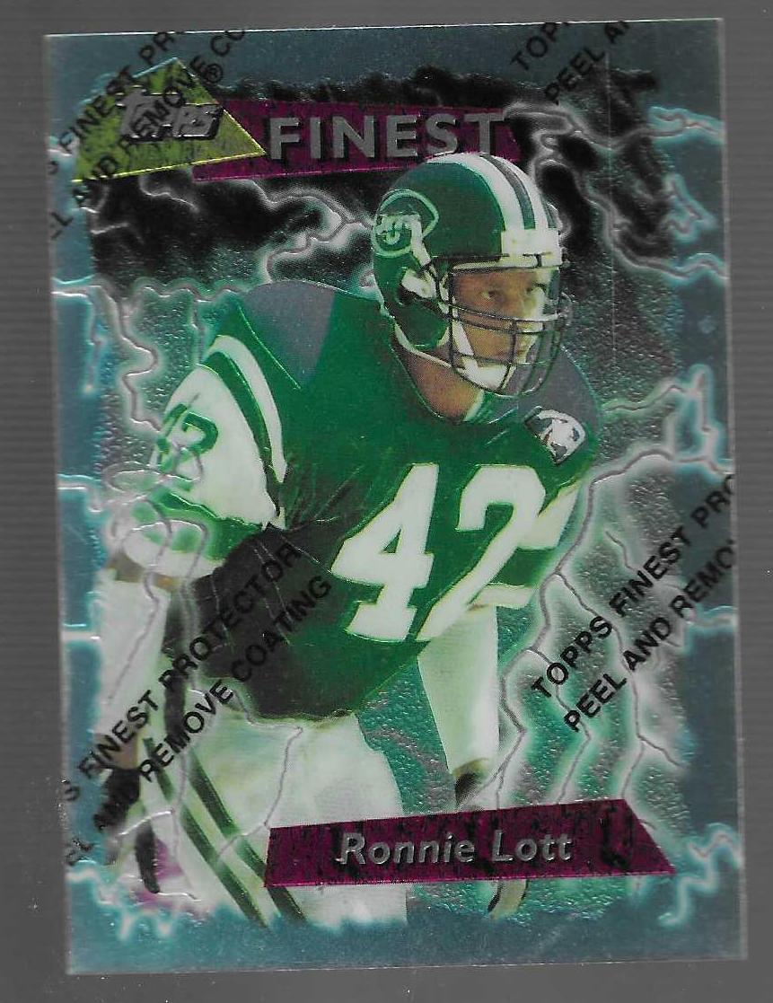 1995 Topps Finest Football Refractor Ronnie Lott #44 PSA 8.5