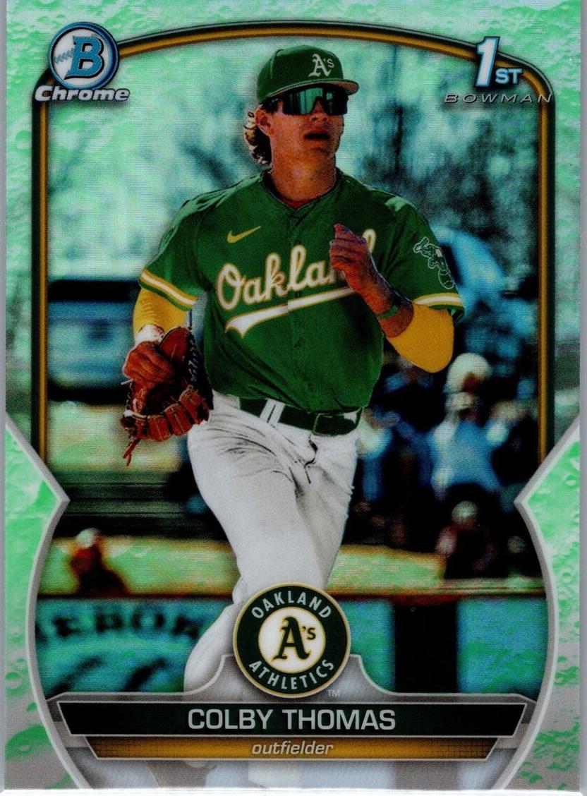 2023 Bowman Chrome Prospects Baseball Lunar Glow Colby Thomas #BCP-32 PSA 9