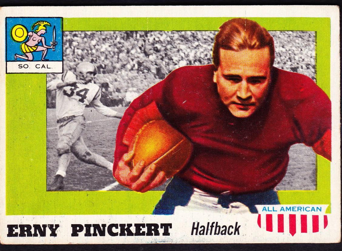 1955 Topps All-American Football Ernie Pinckert #4 PSA 7