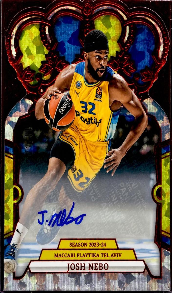2023 Panini Crown Royale Turkish Airlines EuroLeague Basketball Crystal Red Josh Nebo #63