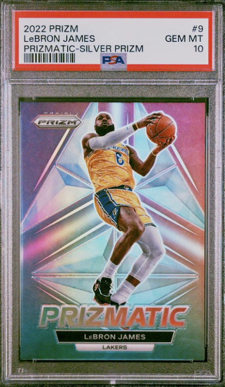 2022 Panini Prizm Basketball Silver LeBron James #9 PSA 9