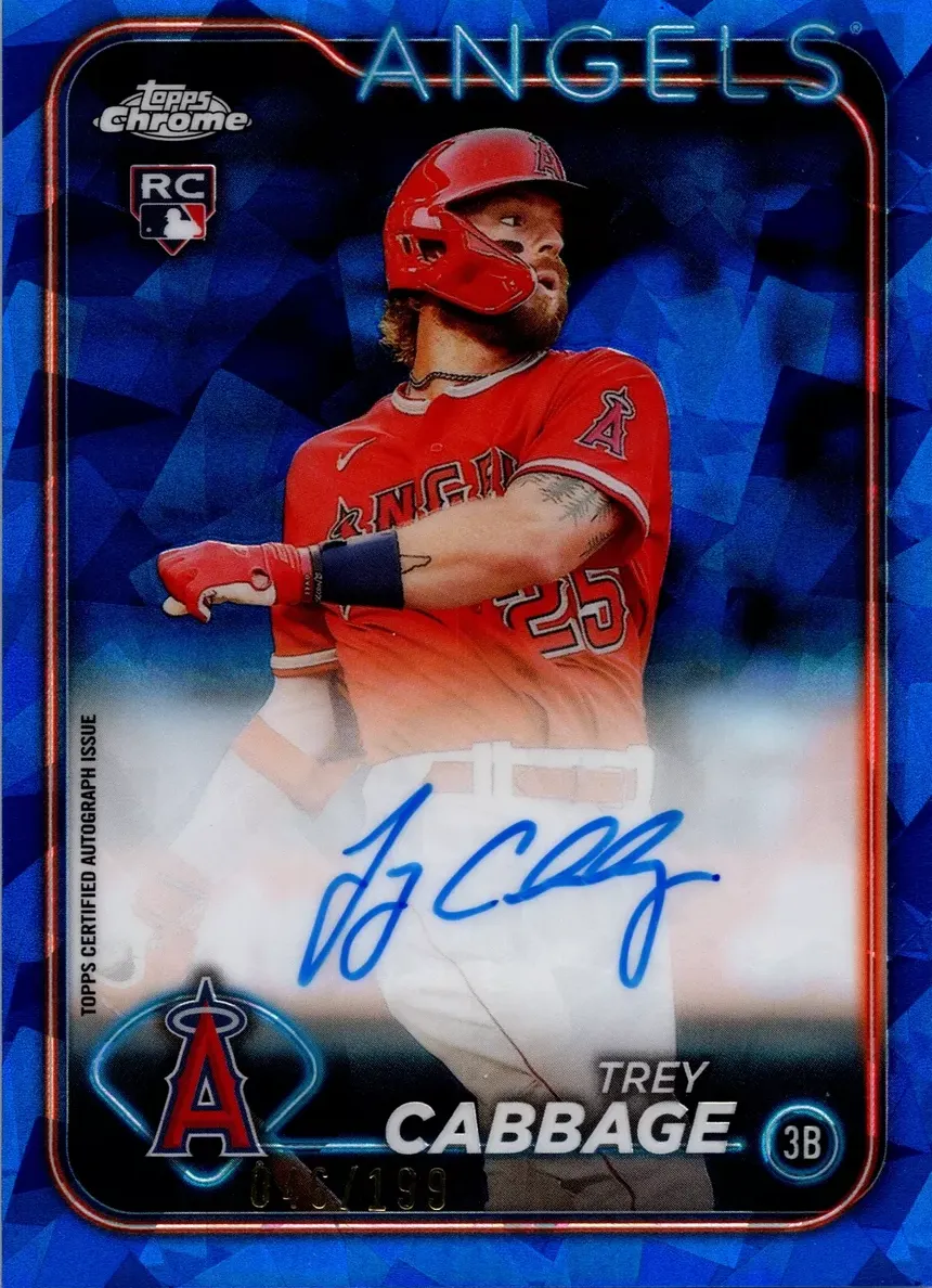 2024 Topps Chrome Sapphire Baseball Trey Cabbage #CSA-TC PSA 9