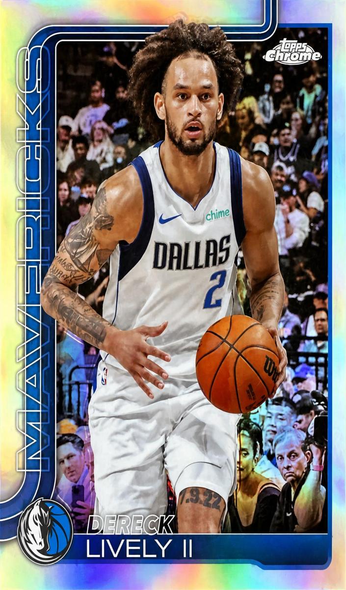 2025 Topps Chrome Basketball Refractor Dereck Lively II #72