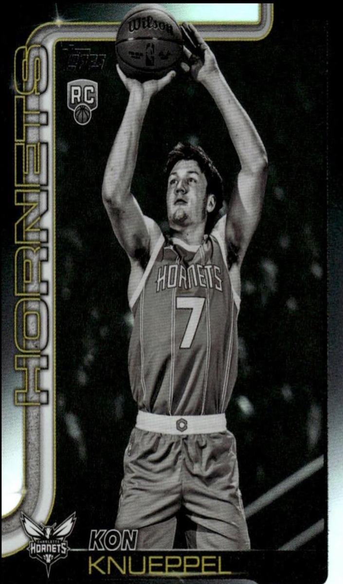 2025 Topps Basketball Blackout Kon Knueppel #204 PSA 9