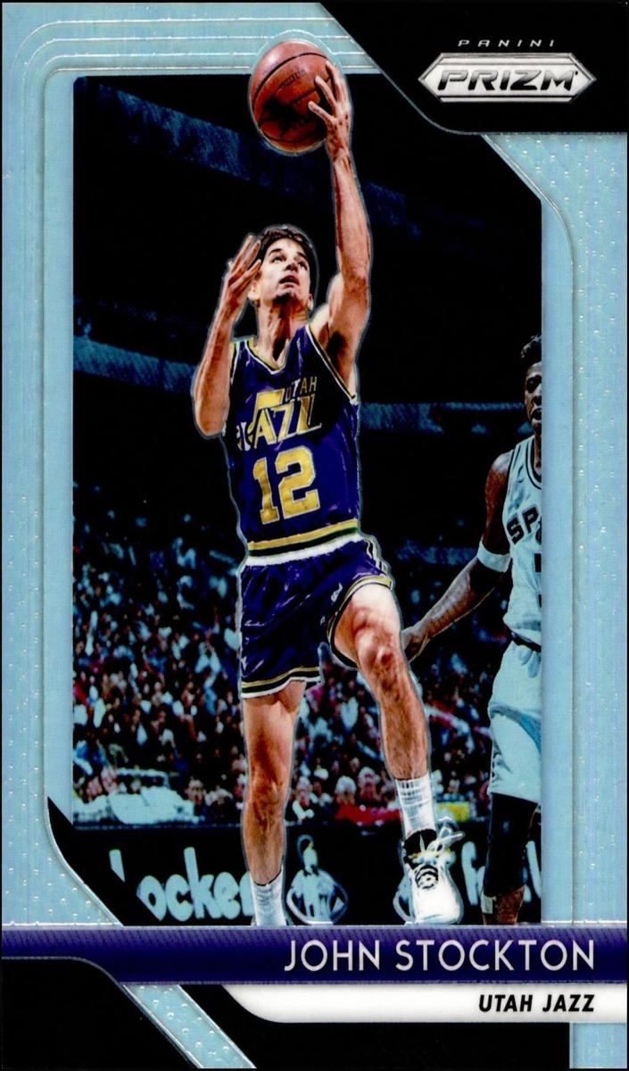 2018 Panini Prizm Basketball Prizms Silver John Stockton #185 PSA 10