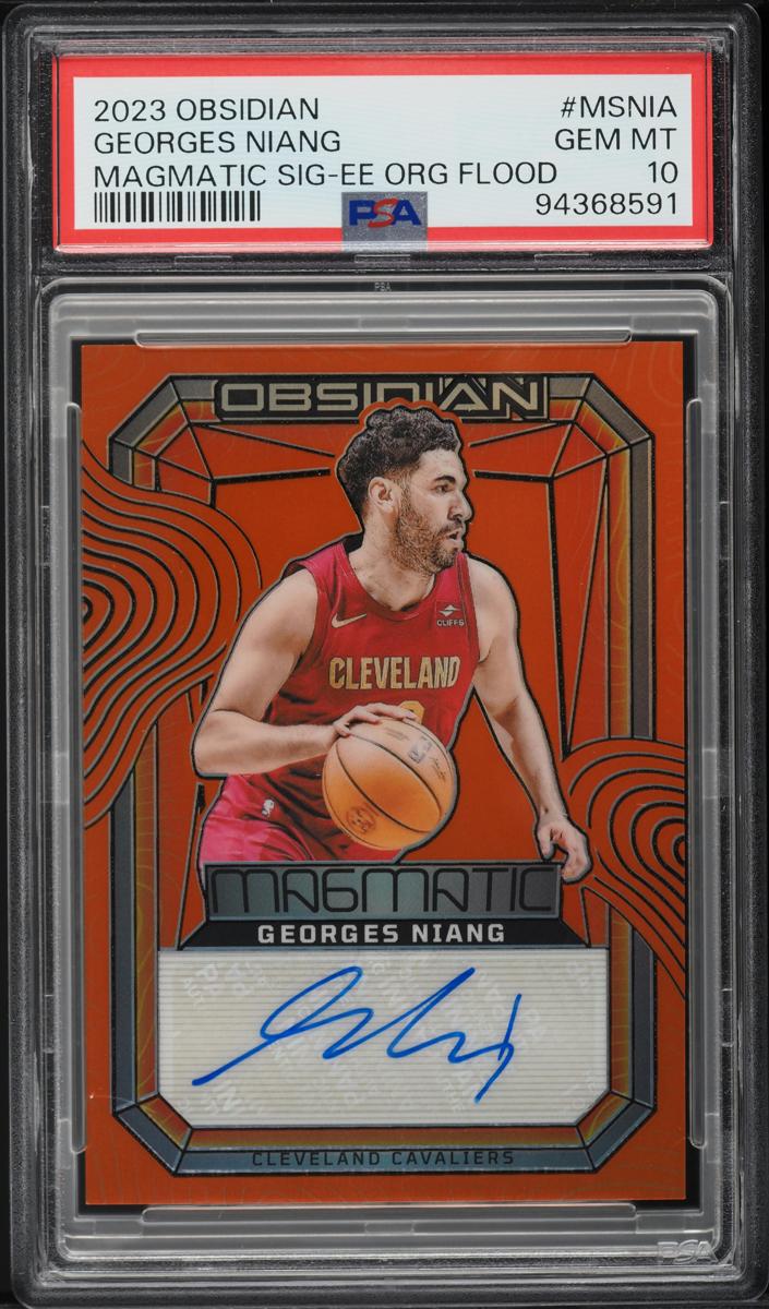 2023 Panini Obsidian Basketball Electric Etch Orange Flood Georges Niang #MS-NIA