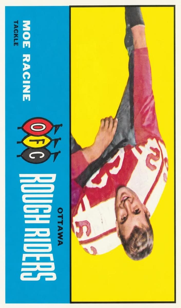 1964 Topps CFL Football Moe Racine #55 PSA 7