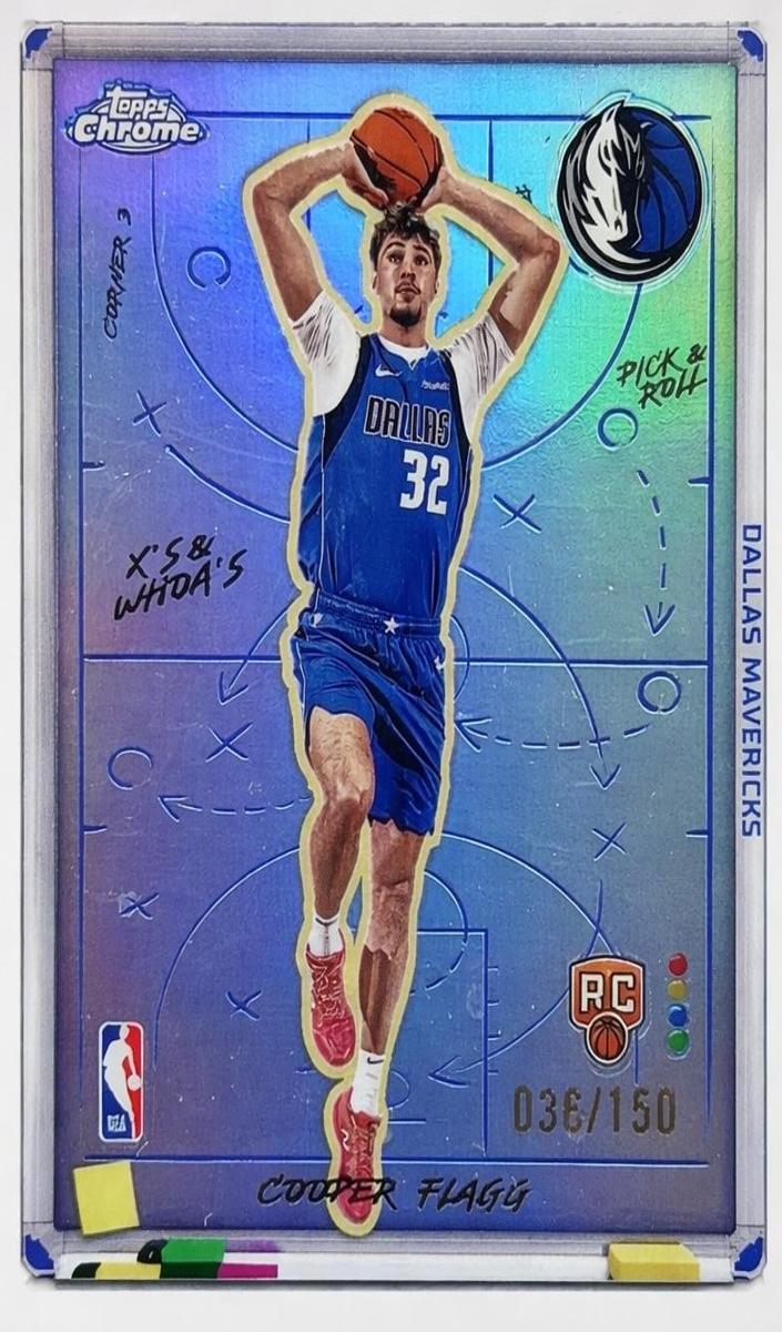 2025 Topps Chrome Basketball Blue Refractor Cooper Flagg #XW-8