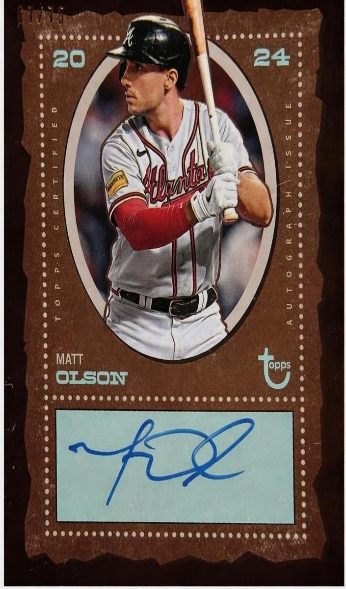 2024 Topps Brooklyn Collection Baseball Black Matt Olson #AC-MOL PSA 9