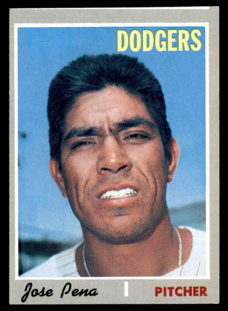 1970 Topps Baseball Jose Pena #523 PSA 8