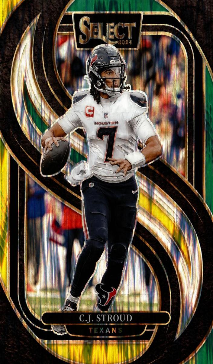 2024 Panini Select Football Green and Yellow Shock C.J. Stroud #128