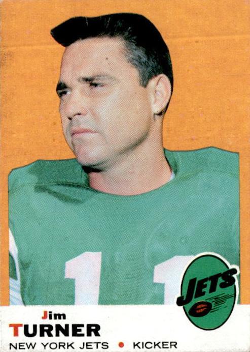 1969 Topps Football Jim Turner #29 PSA 8