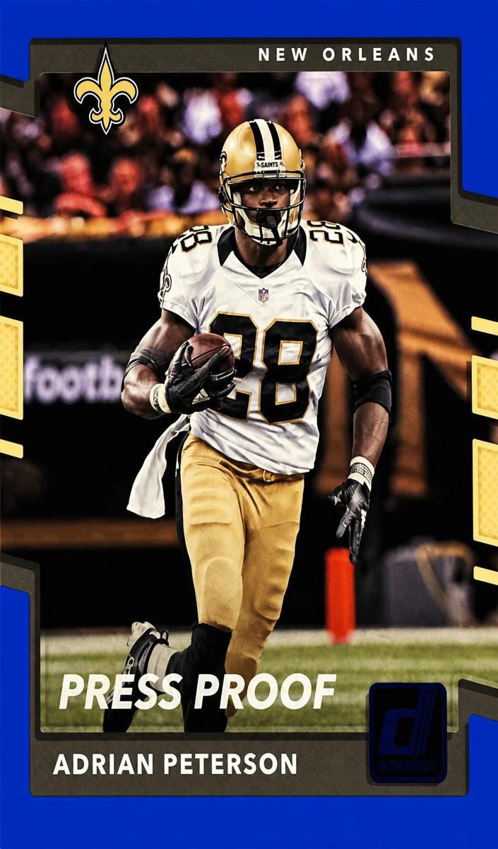 2017 Panini Donruss Football Press Proof Blue Adrian Peterson #292