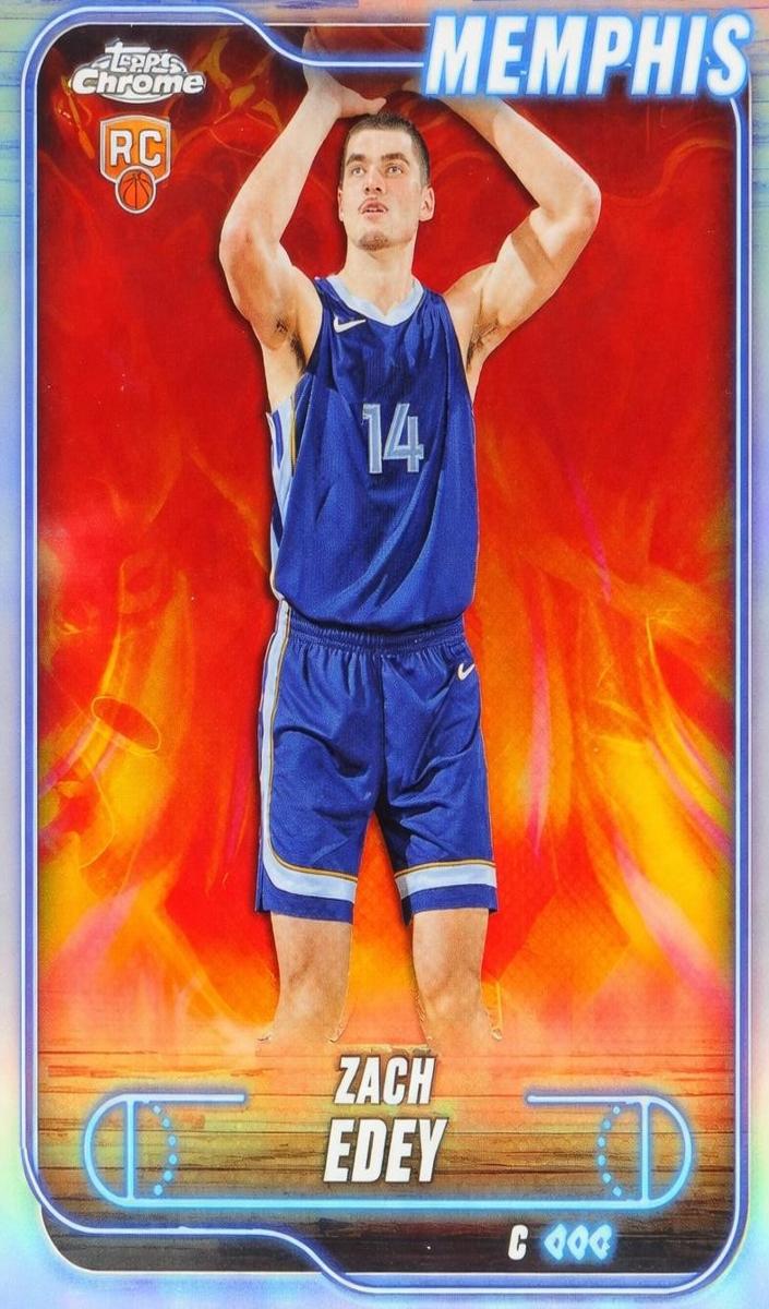 2024 Topps Chrome Basketball Refractor Zach Edey #152 PSA 9