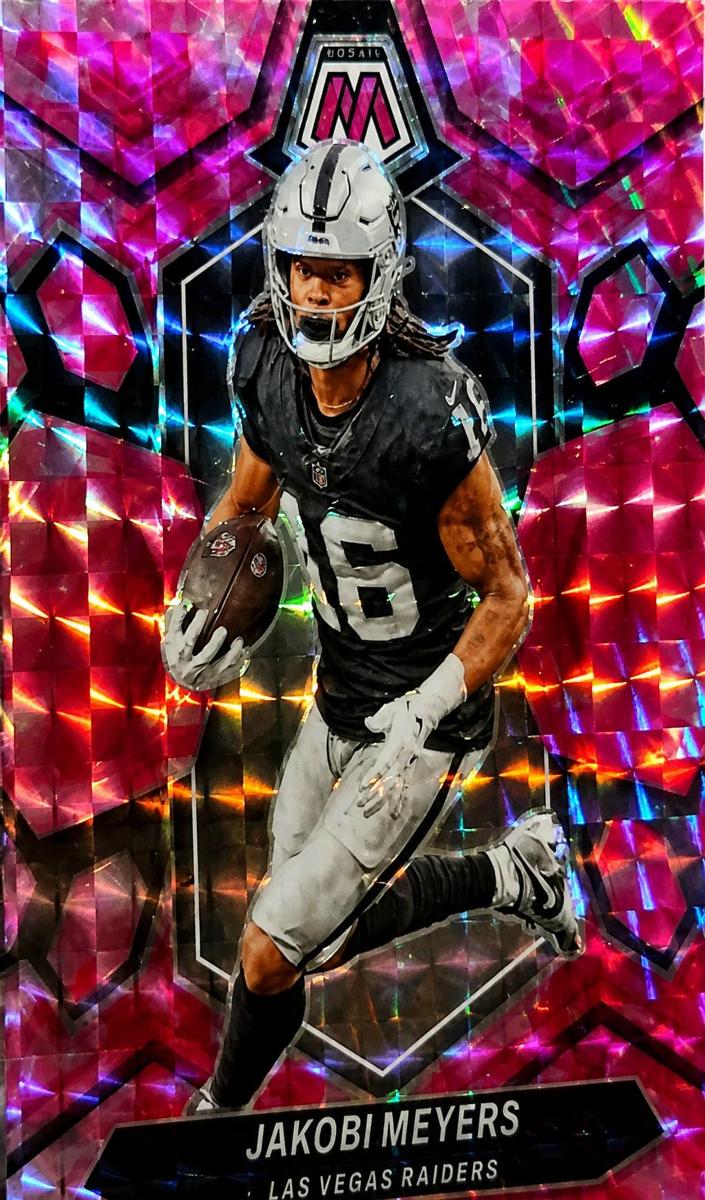 2024 Panini Mosaic Football Camo Pink Jakobi Meyers #116
