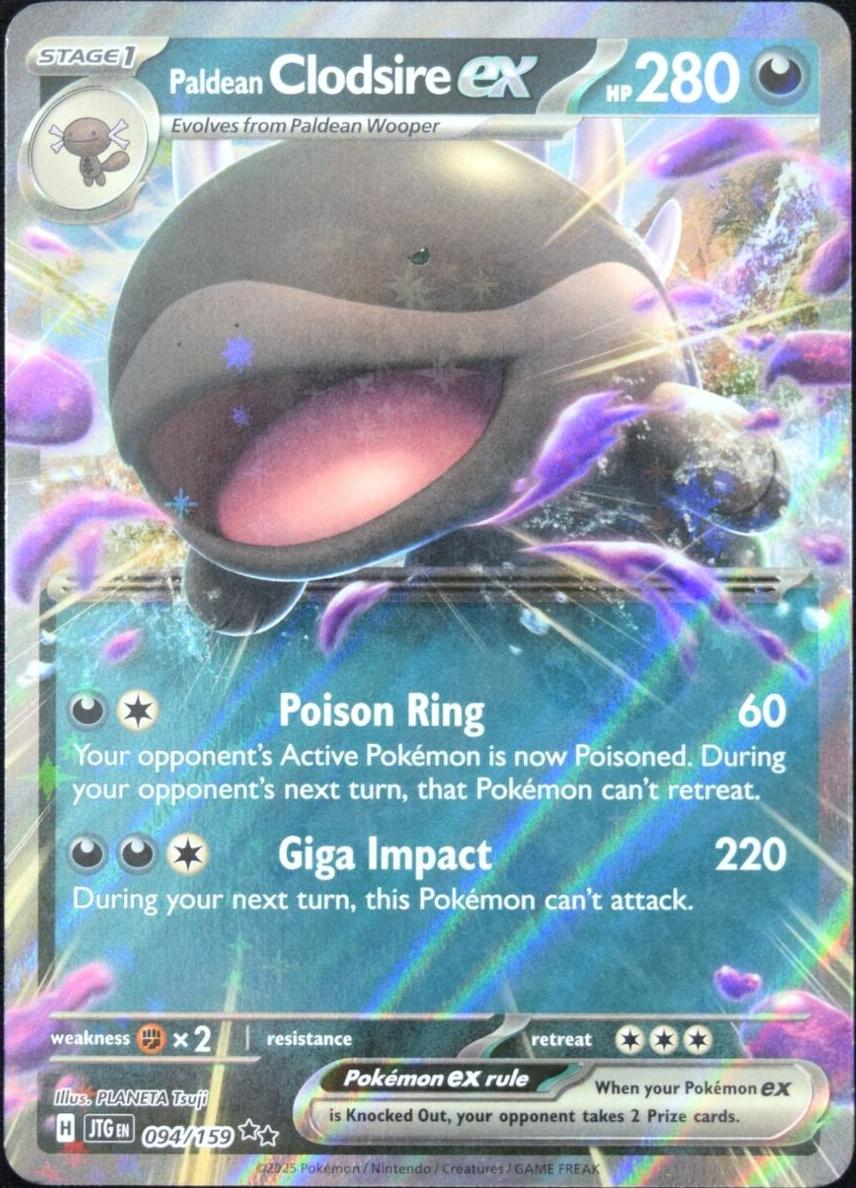 2025 Pokemon Scarlet & Violet Journey Together Paldean Clodsire EX #94