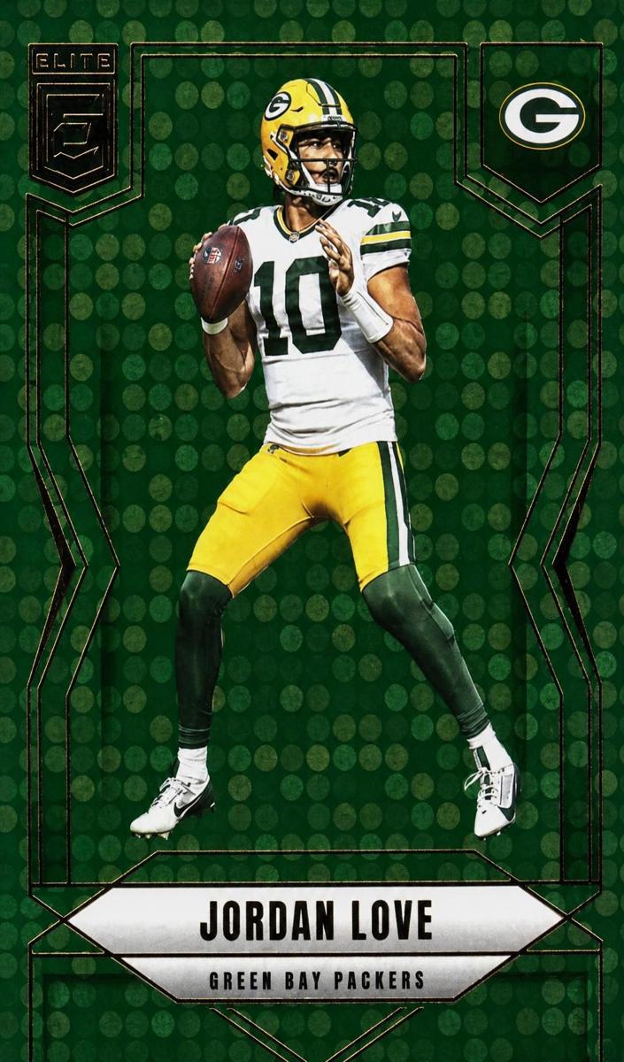 2025 Donruss Elite Football Green Disco Jordan Love #73 PSA 10